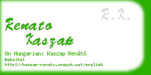 renato kaszap business card