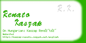 renato kaszap business card